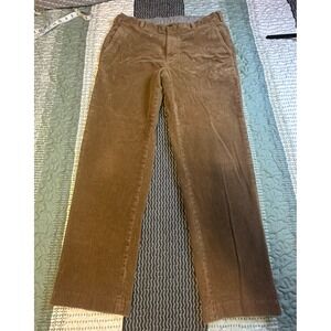 Brooks Brothers Clark Fit Corduroy Pants Men's W34 L30 Tan Stretch Cotton
